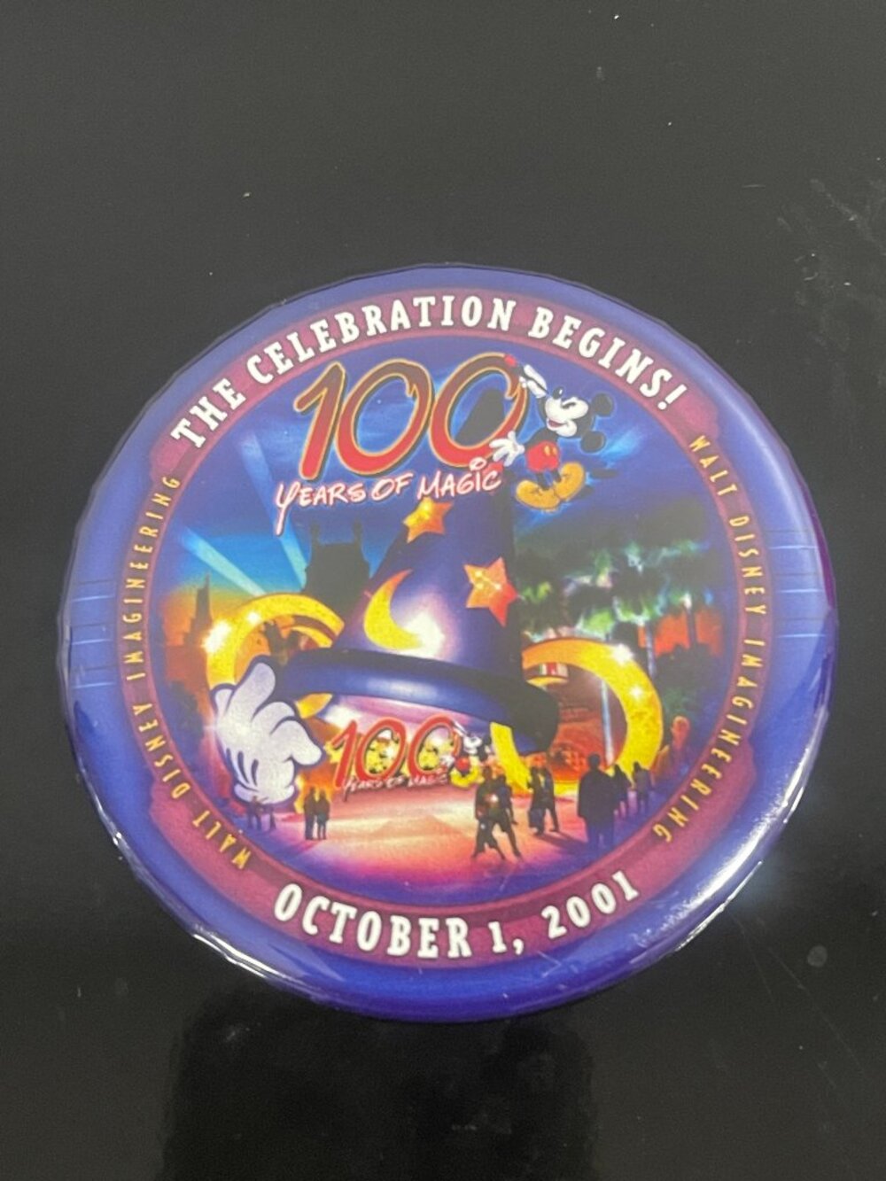 Disney 100 Years Of Magic October 1 2001 Vintage Pinback Button